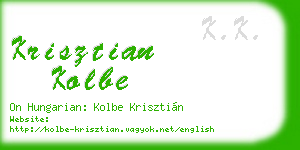 krisztian kolbe business card
